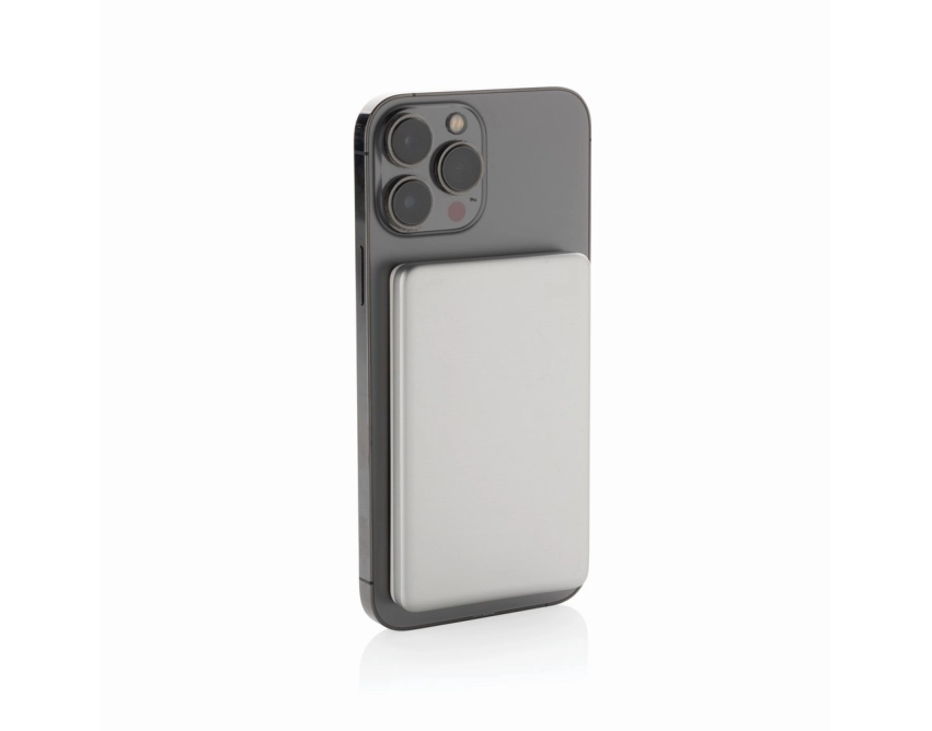 Power bank z ładowaniem bezprzewodowym Orion srebrny