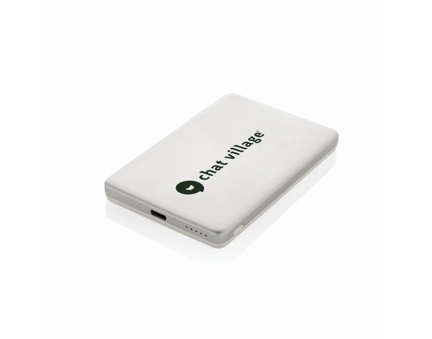 Power bank z ładowaniem bezprzewodowym Orion srebrny