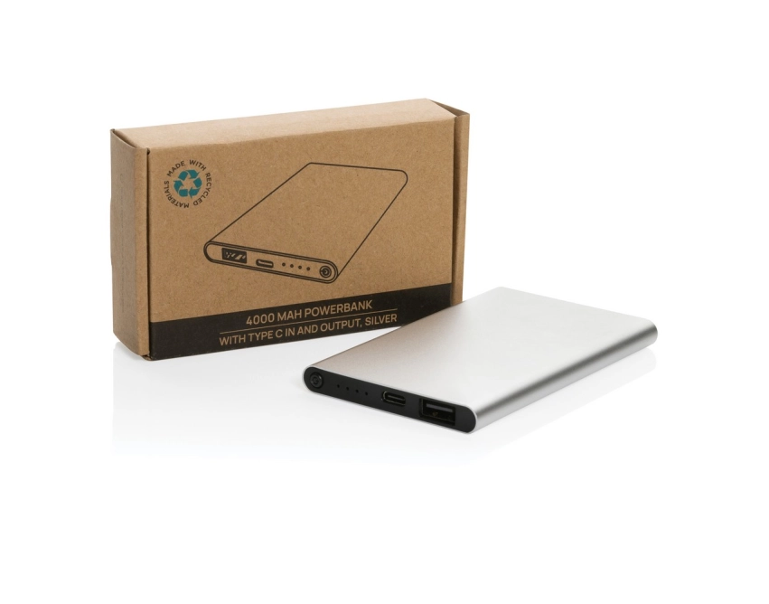 Powerbank 4000 mAh z grawerem logo aluminiowy