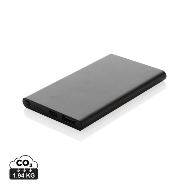 Power bank z grawerem 4000 mAh czarny mat eko