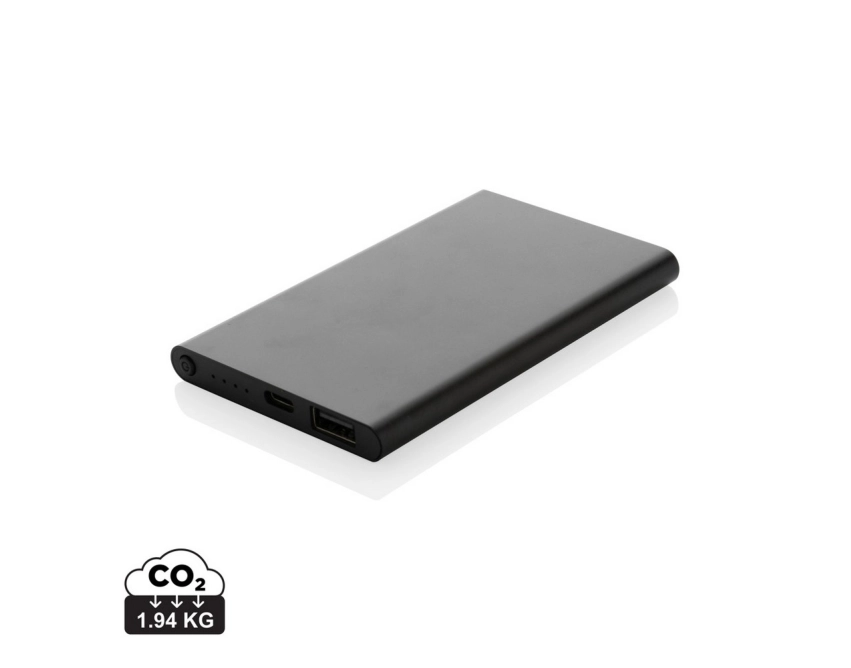 Power bank z grawerem 4000 mAh czarny mat eko