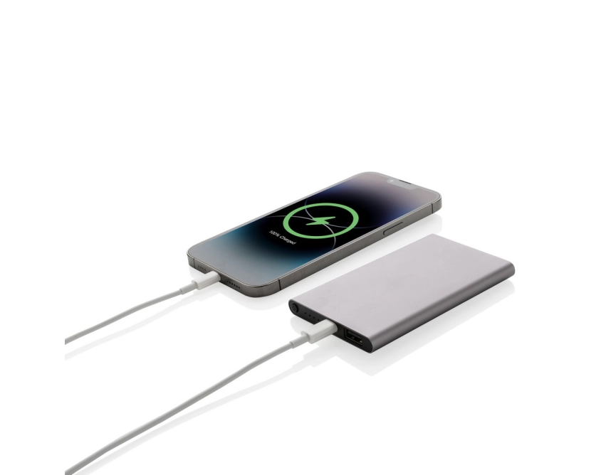 Powerbank eko 4000 mAh USB-C z aluminium z recyklingu