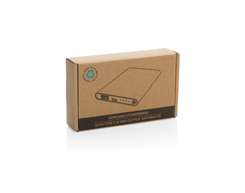 Powerbank eko 4000 mAh USB-C z aluminium z recyklingu