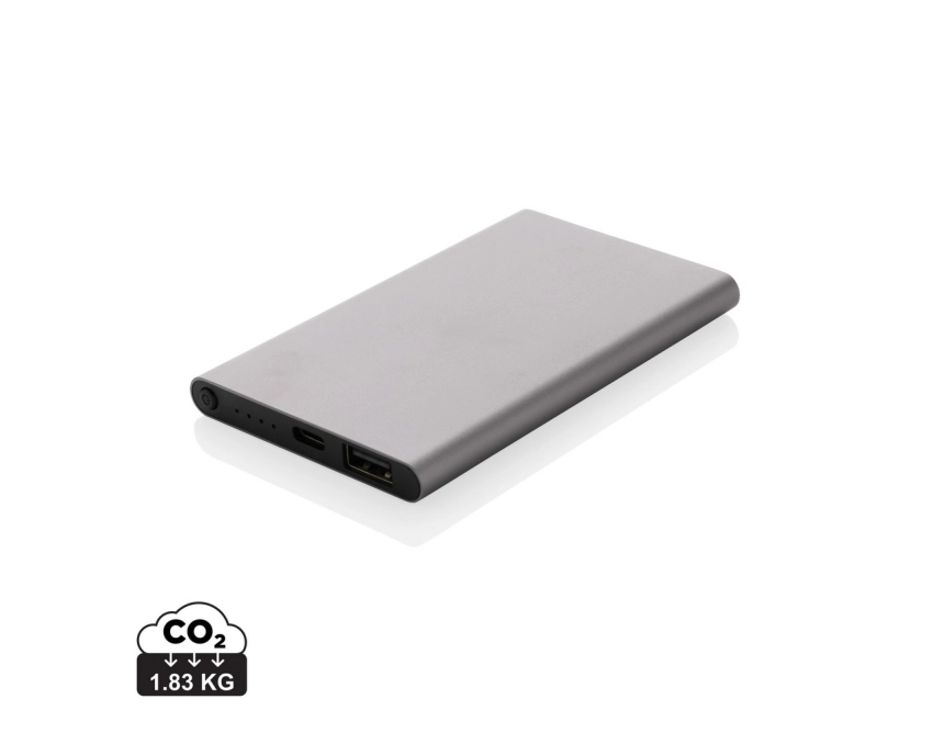 Powerbank eko 4000 mAh USB-C z aluminium z recyklingu