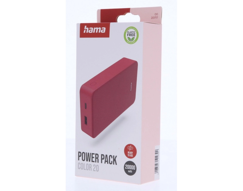 Power bank mocny 20000 mAh Hama czerwony