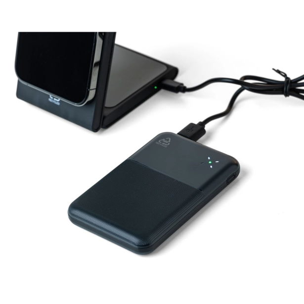 Powerbank z logo 10000 mAh czarny USB-C PD