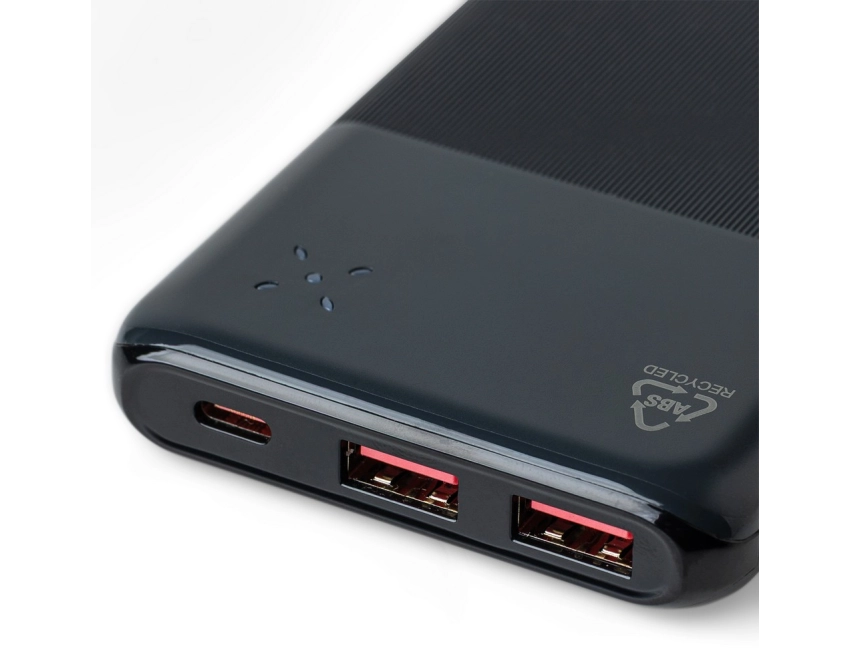 Powerbank z logo 10000 mAh czarny USB-C PD