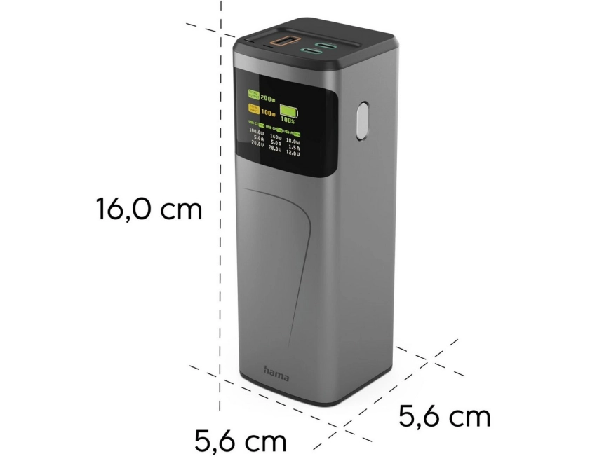 Power bank 24000 mAh Hama High Power grafitowy