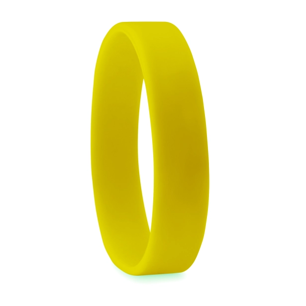 Opaska eventowa z logo silikonowa żółta Ø6 cm
