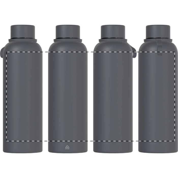 Schemat znakowania dla Nadruk UV 360° (personalizacja) - NRUV na gadżecie: Butelka termiczna 500 ml z recyklingu, stal nierdzewna