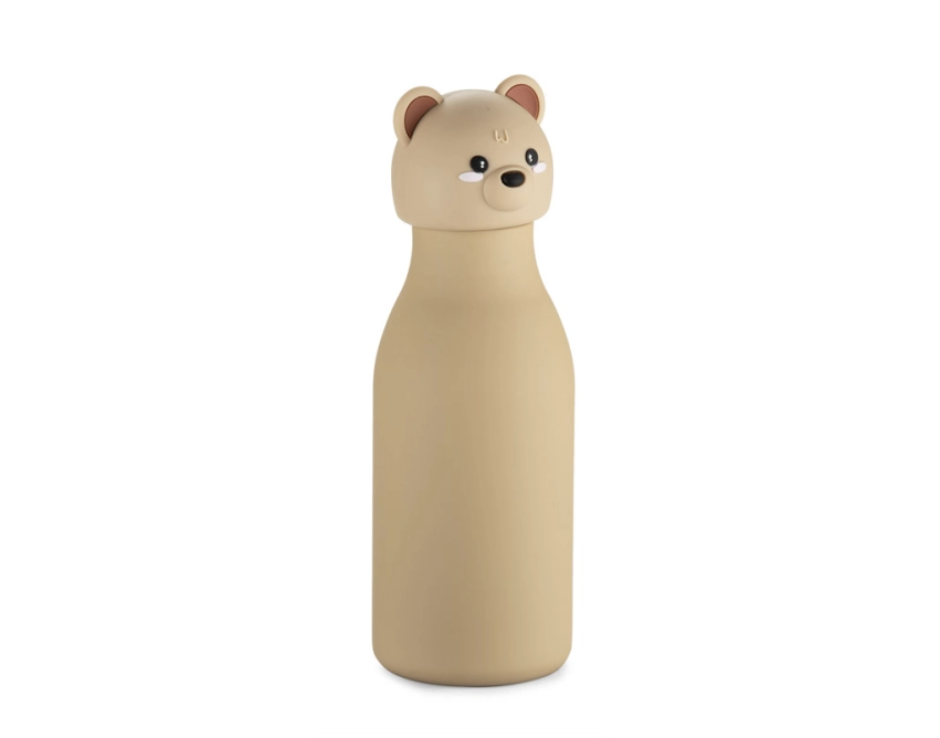 Butelka ANIMI metalowa termiczna 400 ml beżowa