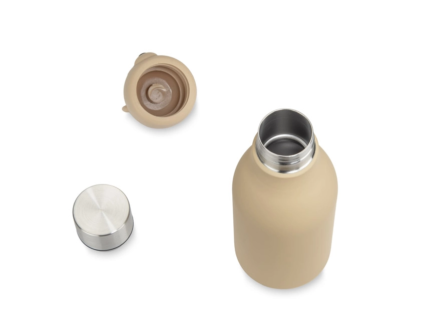 Butelka ANIMI metalowa termiczna 400 ml beżowa