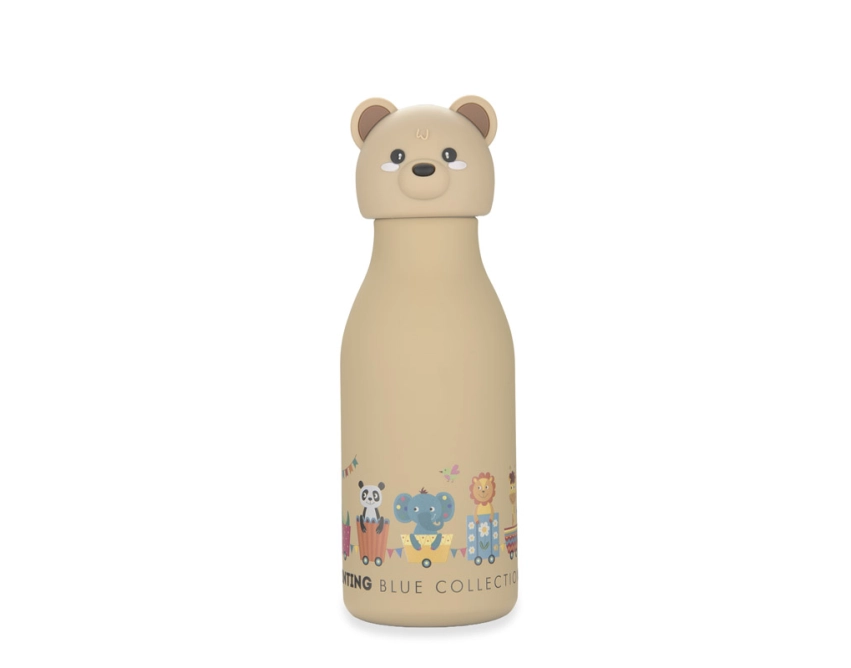 Butelka ANIMI metalowa termiczna 400 ml beżowa