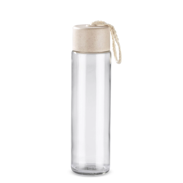 SKINNY butelka szklana z logo 350 ml naturalna