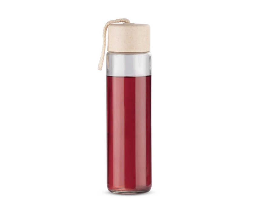 SKINNY butelka szklana z logo 350 ml naturalna
