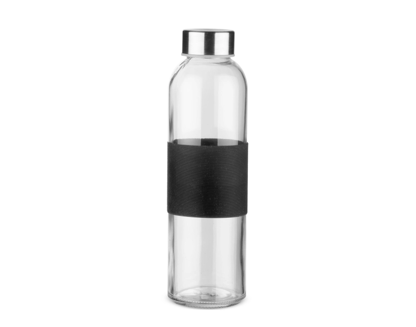 GLASSI butelka szklana z logo 510 ml, czarny pasek