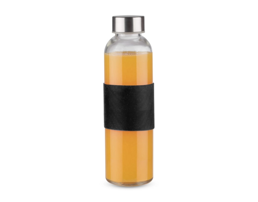 GLASSI butelka szklana z logo 510 ml, czarny pasek
