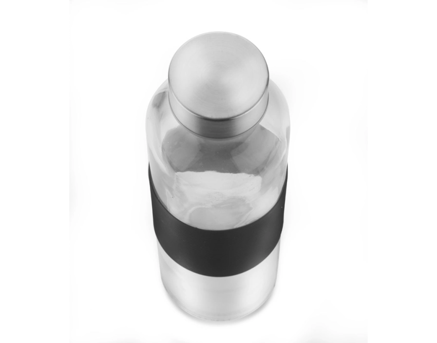 GLASSI butelka szklana z logo 510 ml, czarny pasek