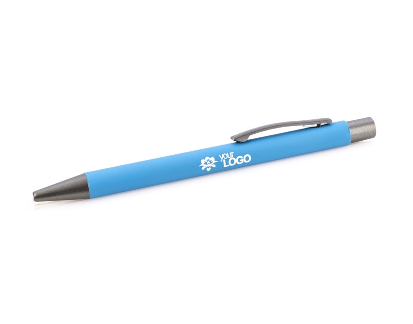 GOMA długopis metalowy z grawerem, błękitny