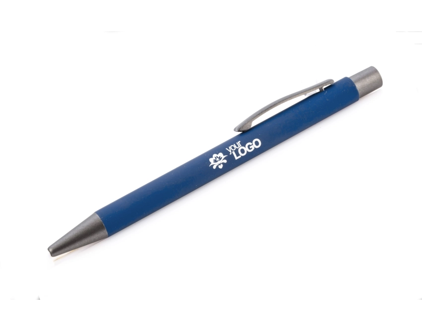 GOMA niebieski długopis metalowy z logo 137 mm