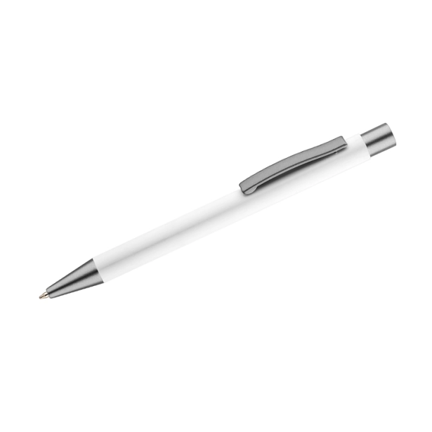 GOMA metalowy długopis reklamowy biały, aluminium