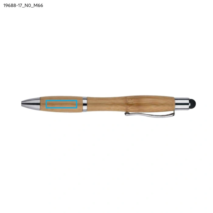 Schemat znakowania dla Tampondruk - N0 na gadżecie: ARETI długopis bambusowy naturalny ze śrubokrętem