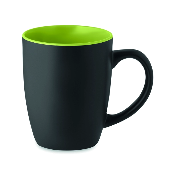 Lim kubek ceramiczny z grawerem czarno-limonkowy