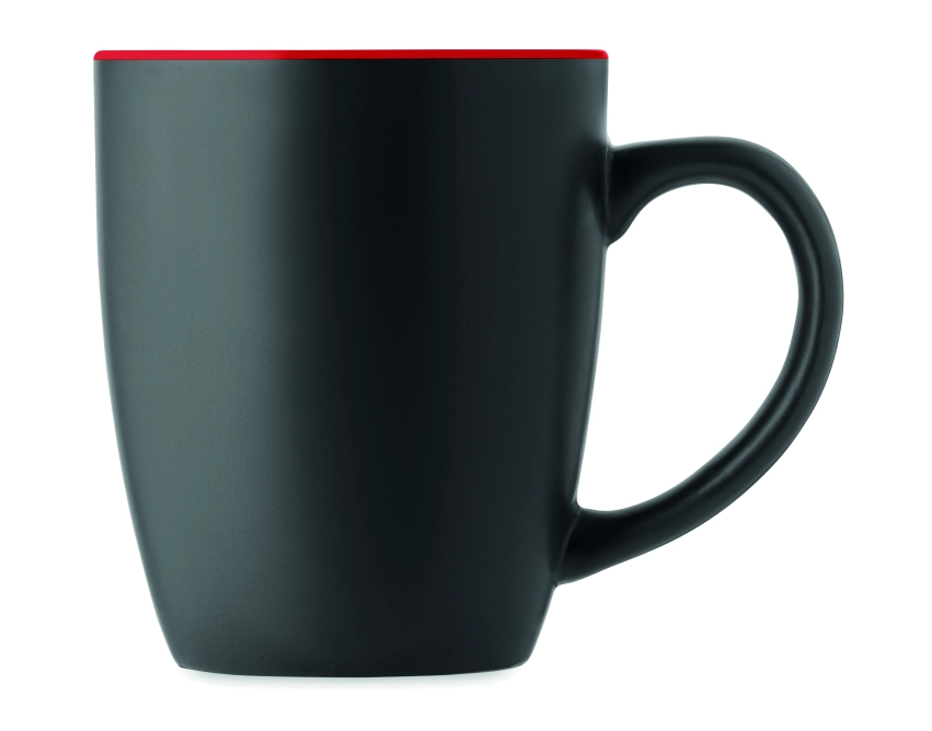 Lim kubek ceramiczny z grawerem czarno-czerwony