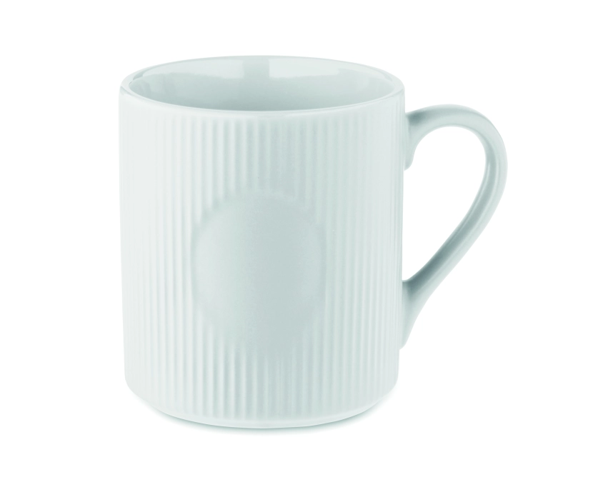 Ribmug kubek ceramiczny biały 340 ml z logo firmy