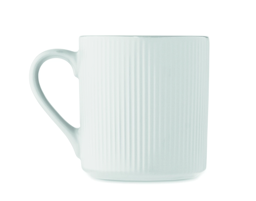 Ribmug kubek ceramiczny biały 340 ml z logo firmy