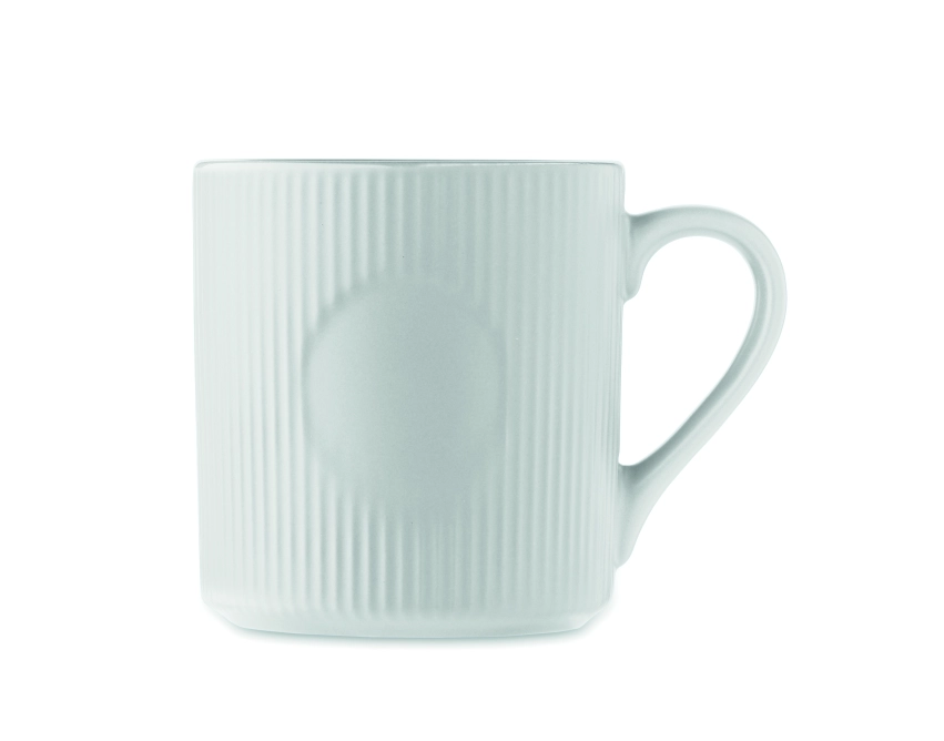 Ribmug kubek ceramiczny biały 340 ml z logo firmy