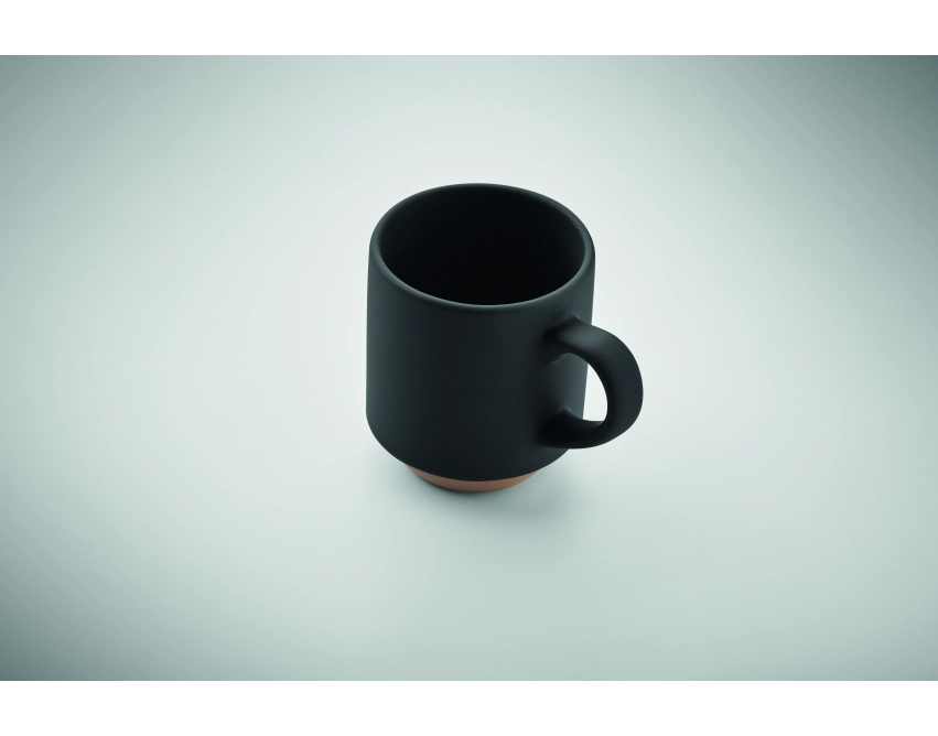Cerack kubek ceramiczny z logo firmy czarny 170 ml