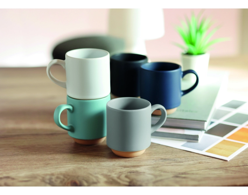 Cerack kubek ceramiczny z nadrukiem 170 ml szary