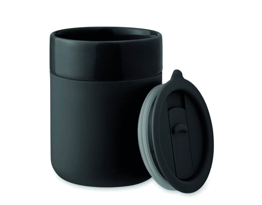 Qeram kubek ceramiczny reklamowy 330 ml czarny