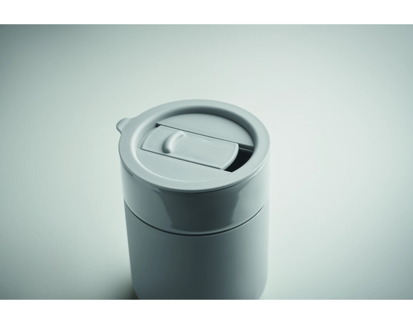 Qeram kubek ceramiczny z nadrukiem 330 ml, szary