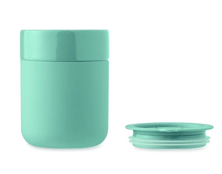 Qeram kubek ceramiczny z logo 330 ml petrol