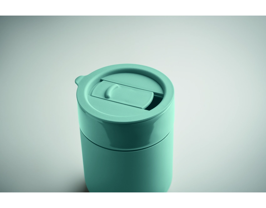 Qeram kubek ceramiczny z logo 330 ml petrol