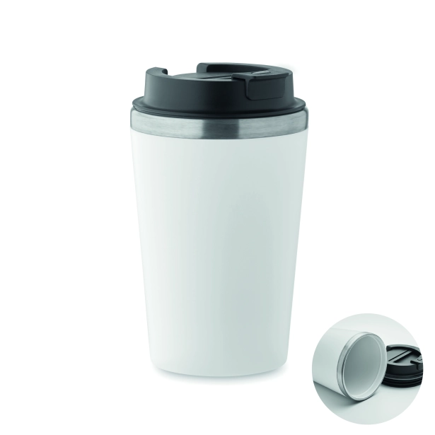 Blerm kubek termiczny 350ml biały z powłoką ceramiczną