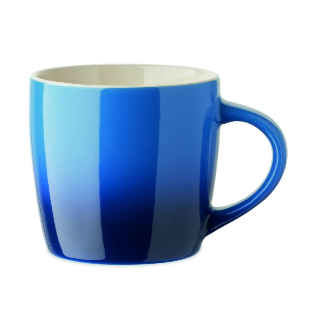 Peze kubek ceramiczny niebieski z nadrukiem 300 ml