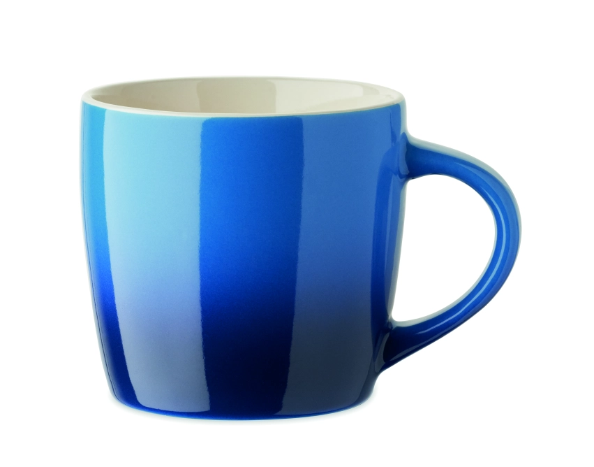 Peze kubek ceramiczny niebieski z nadrukiem 300 ml