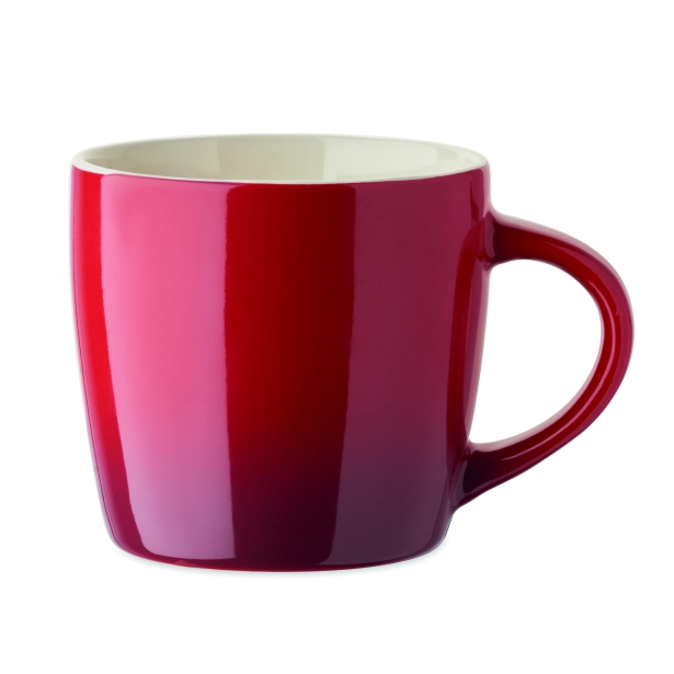 Peze kubek ceramiczny z nadrukiem czerwony 300 ml