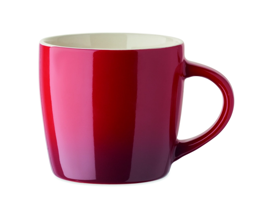 Peze kubek ceramiczny z nadrukiem czerwony 300 ml