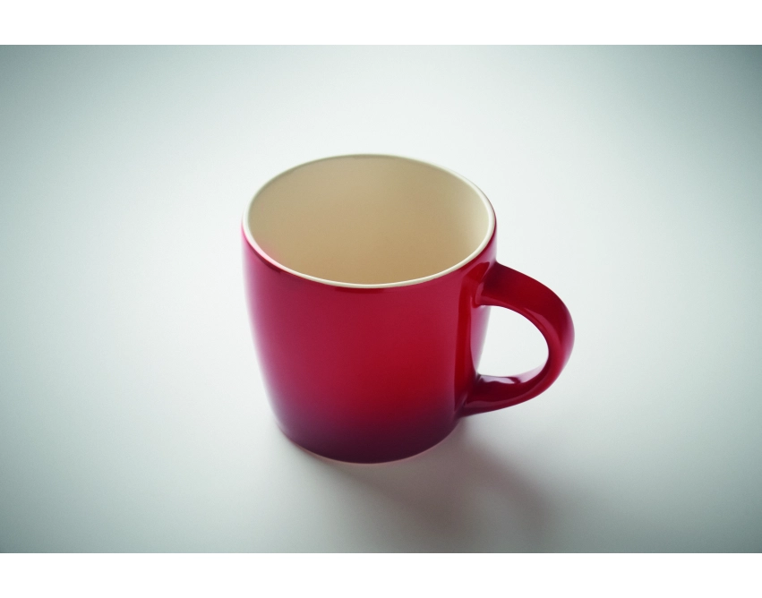 Peze kubek ceramiczny z nadrukiem czerwony 300 ml
