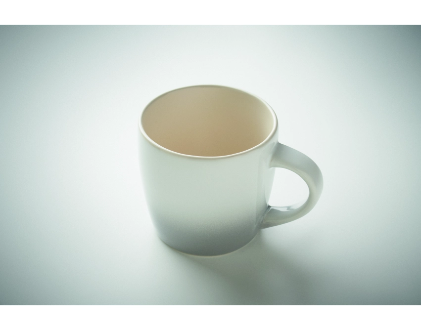 Peze kubek ceramiczny z logo 300 ml, biały