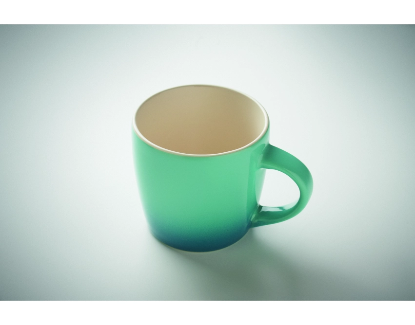 Peze kubek ceramiczny z nadrukiem 300 ml turkusowy