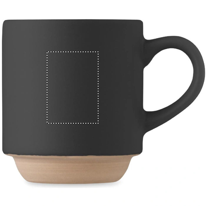 Schemat znakowania dla Tampondruk - P5 na gadżecie: Cerack kubek ceramiczny z logo firmy czarny 170 ml