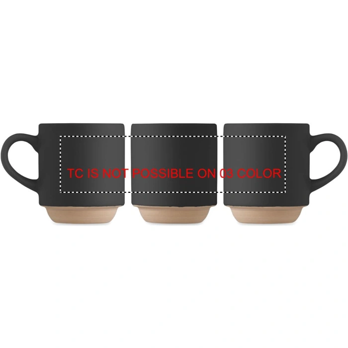 Schemat znakowania dla Transfer ceramiczny - TC na gadżecie: Cerack kubek ceramiczny z logo firmy czarny 170 ml