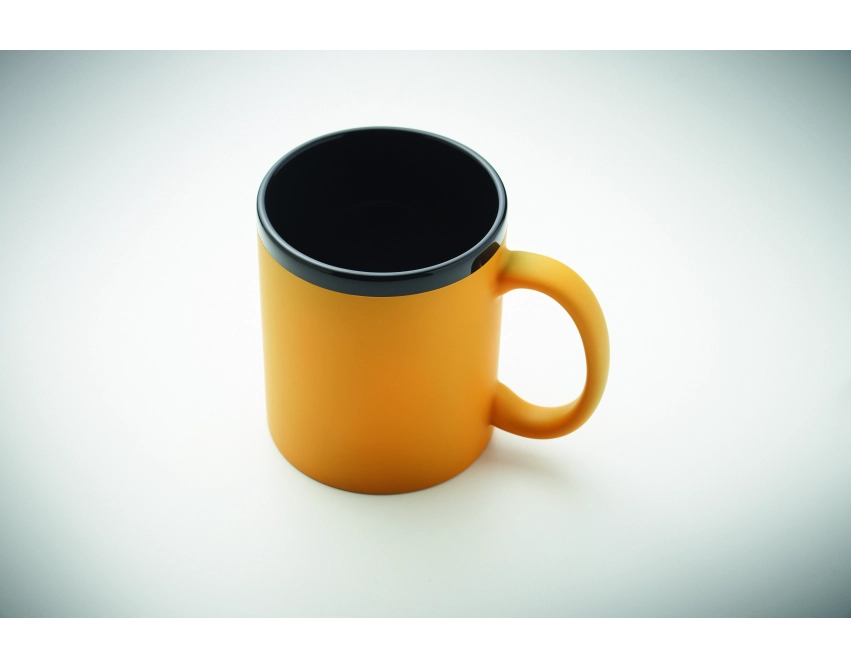 Ruby kubek ceramiczny z grawerem żółty 300 ml