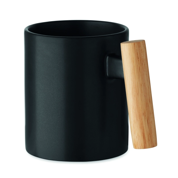 Crenate kubek ceramiczny czarny z grawerem