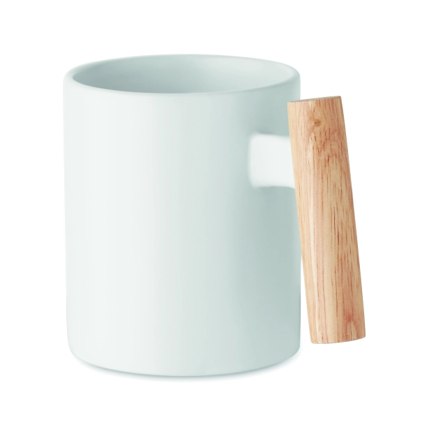 Crenate kubek ceramiczny z grawerem, biały 320 ml